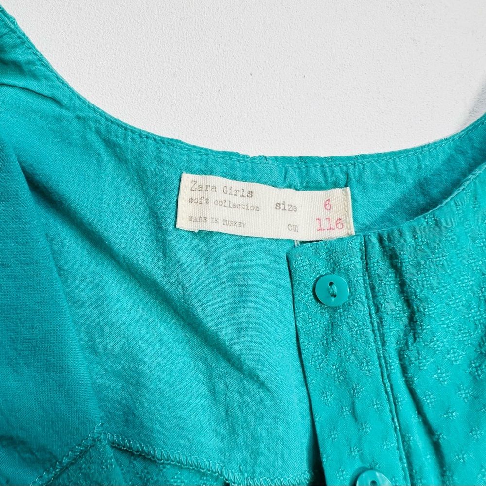 Zara Turquoise Ruffle Kids Romper‎ - Picture 2 of 2
